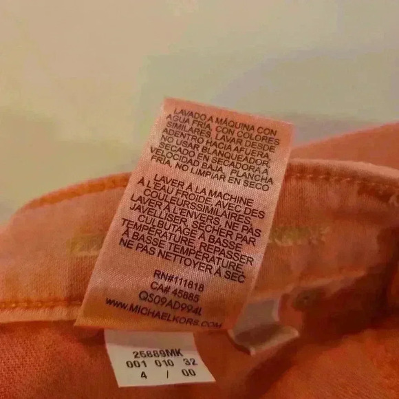 Michael Kors Izzy Cropped Ankle Skinny Stretch Womens Jean Pink Size 4 - Picture 11 of 11